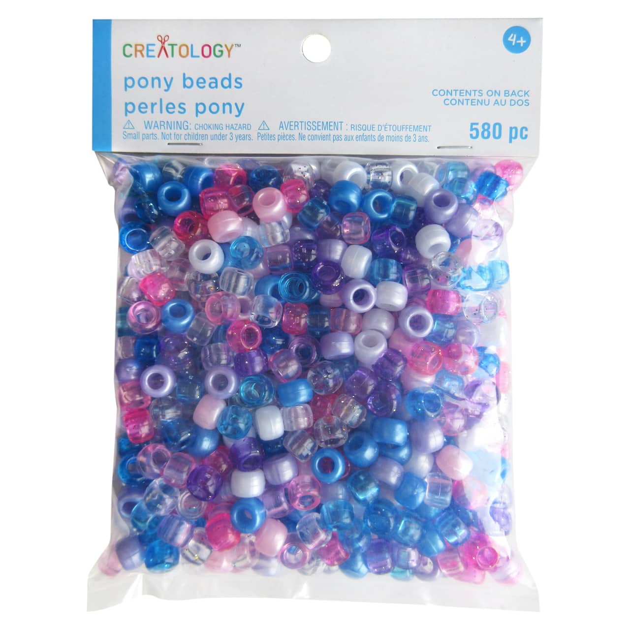 12 Packs: 580 ct. (6,960 total) Unicorn Mix Pony Beads by Creatology™, 6mm x 9mm
